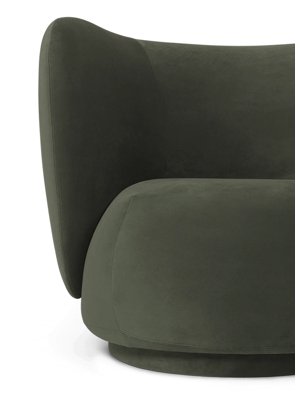 RICO LOUNGE Armchair Rich Velvet Dark Green