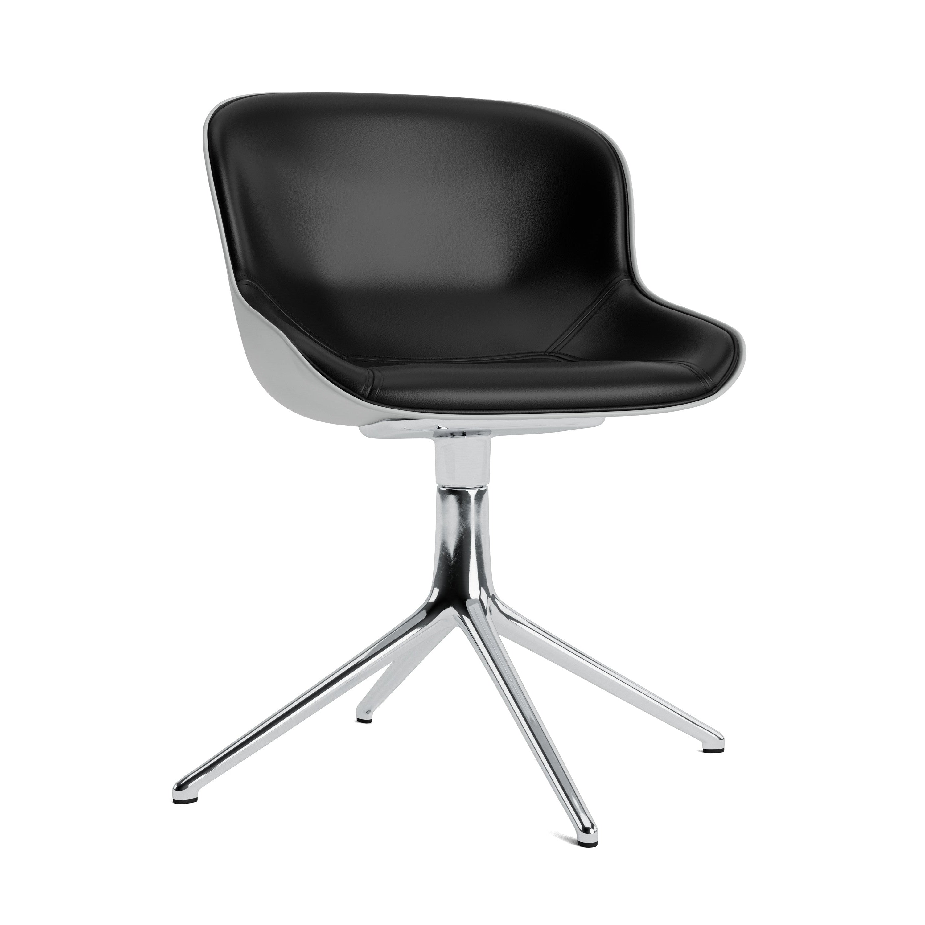 HYG 4L Gray UPHOLEGULED UPHOLESTAGE chair with an aluminum base