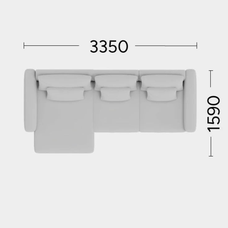 Left-sided modular corner sofa NOOR customizable
