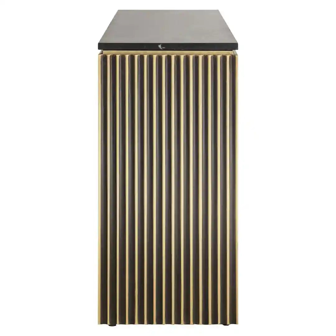 LES ARCS marble chest of drawers with brass