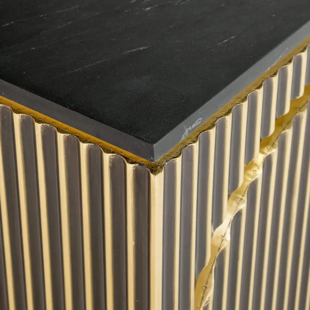 LES ARCS marble chest of drawers with brass