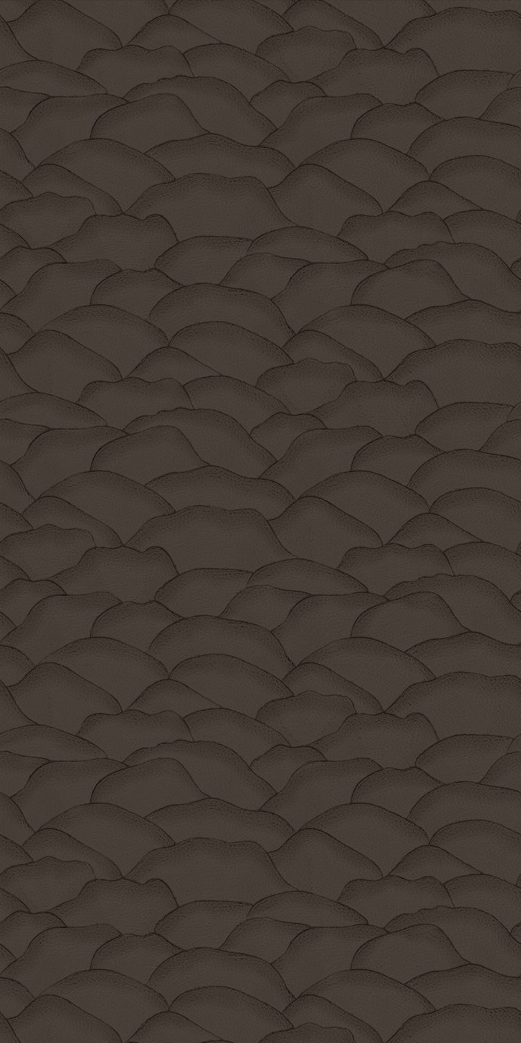 ONDULA ebony structural wallpaper