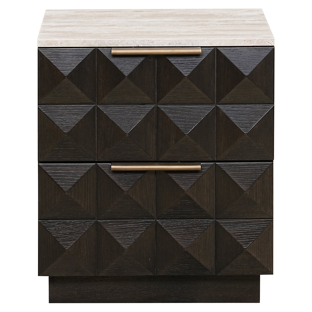 CLAREMONT nightstand brown with beige top