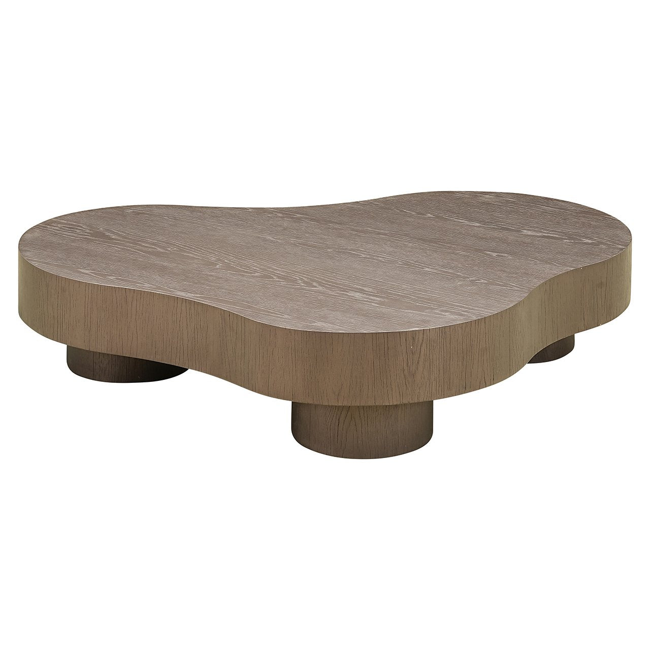 Set von Kaffeetischen BOGOR braunes Eichenfurnier