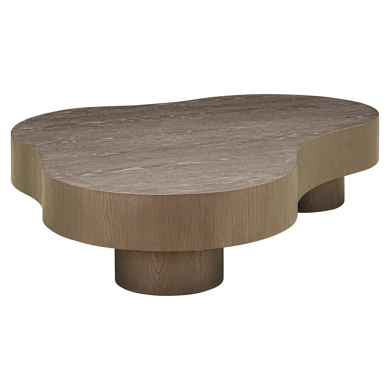 Set von Kaffeetischen BOGOR braunes Eichenfurnier