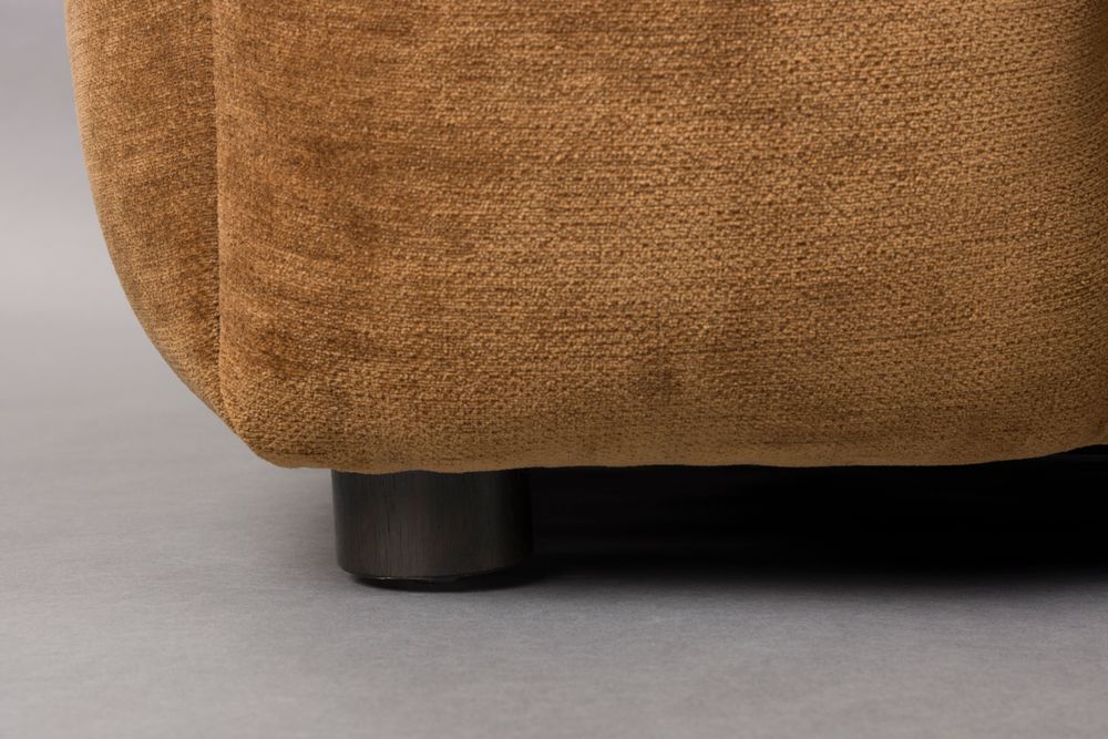 HACKMAN Modular Sofa - Left-End Element in Cognac Velvet