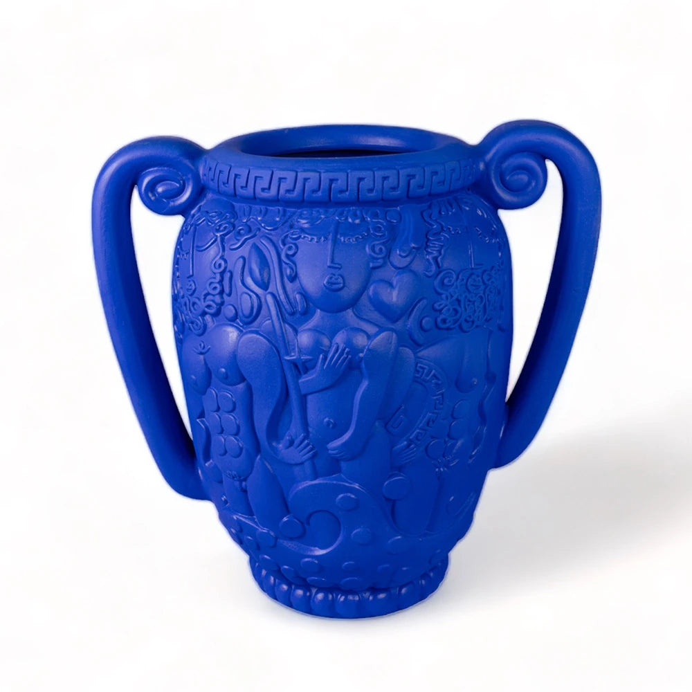Amphora vase blue