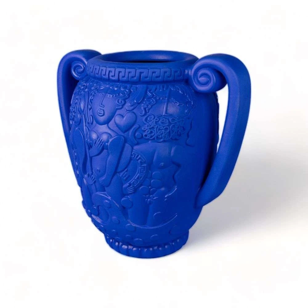 Amphora vase blue