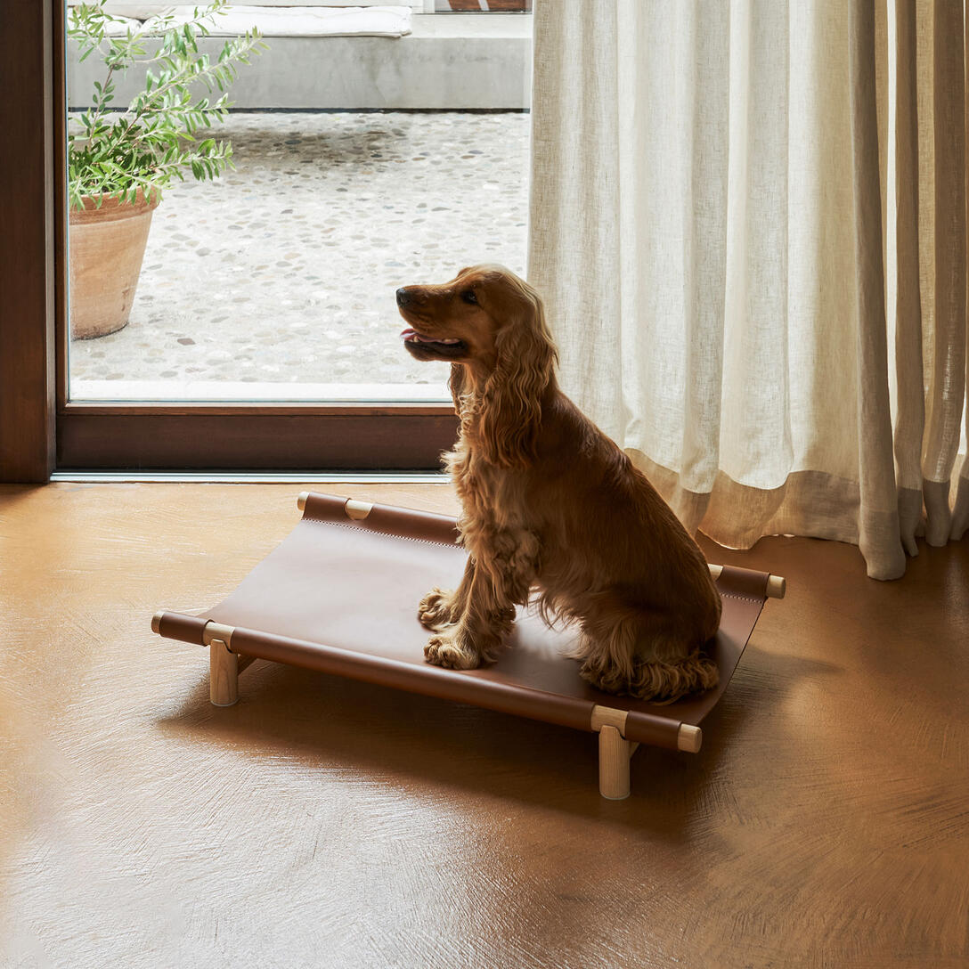 BERBERÉ Dog Bed Cognac Leather