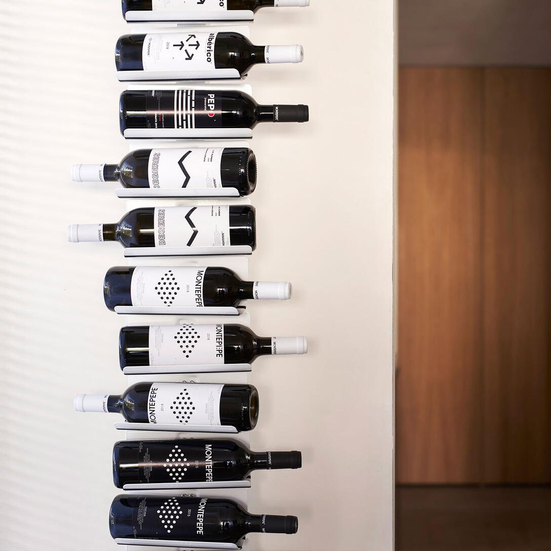 PTOLOMEO VINO brown hanging wine rack
