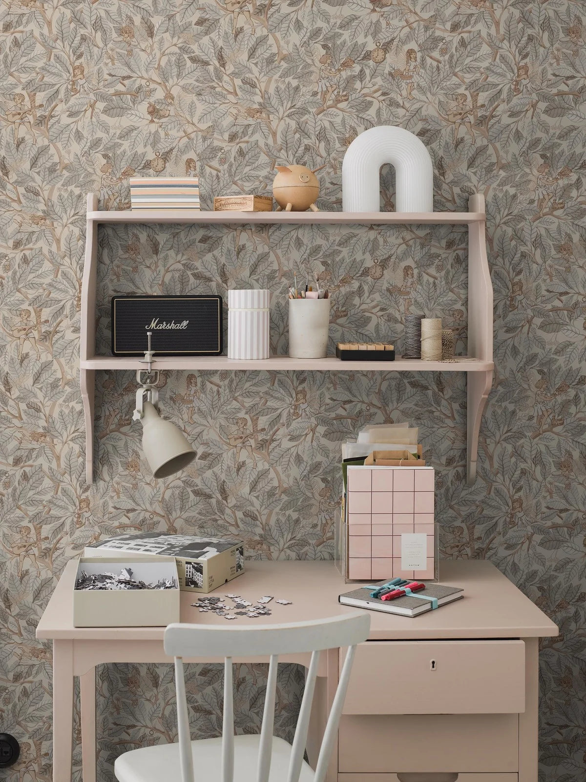 Children's wallpaper with a fairy tale fairy motif FAIRIES beige