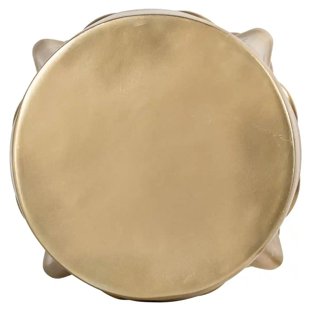 CHRISTY gold side table