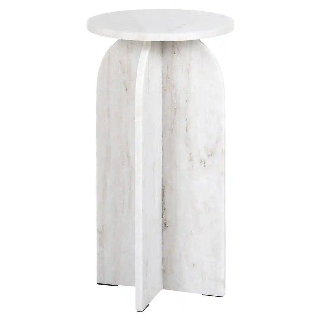 LUCIANO Side Table White Marble