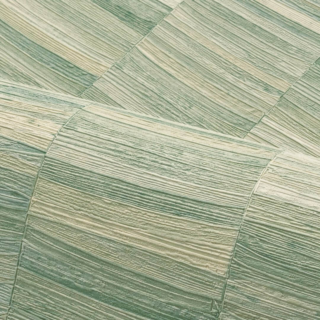 Structural vinyl wallpaper STYLOSA - VERT AMANDE green