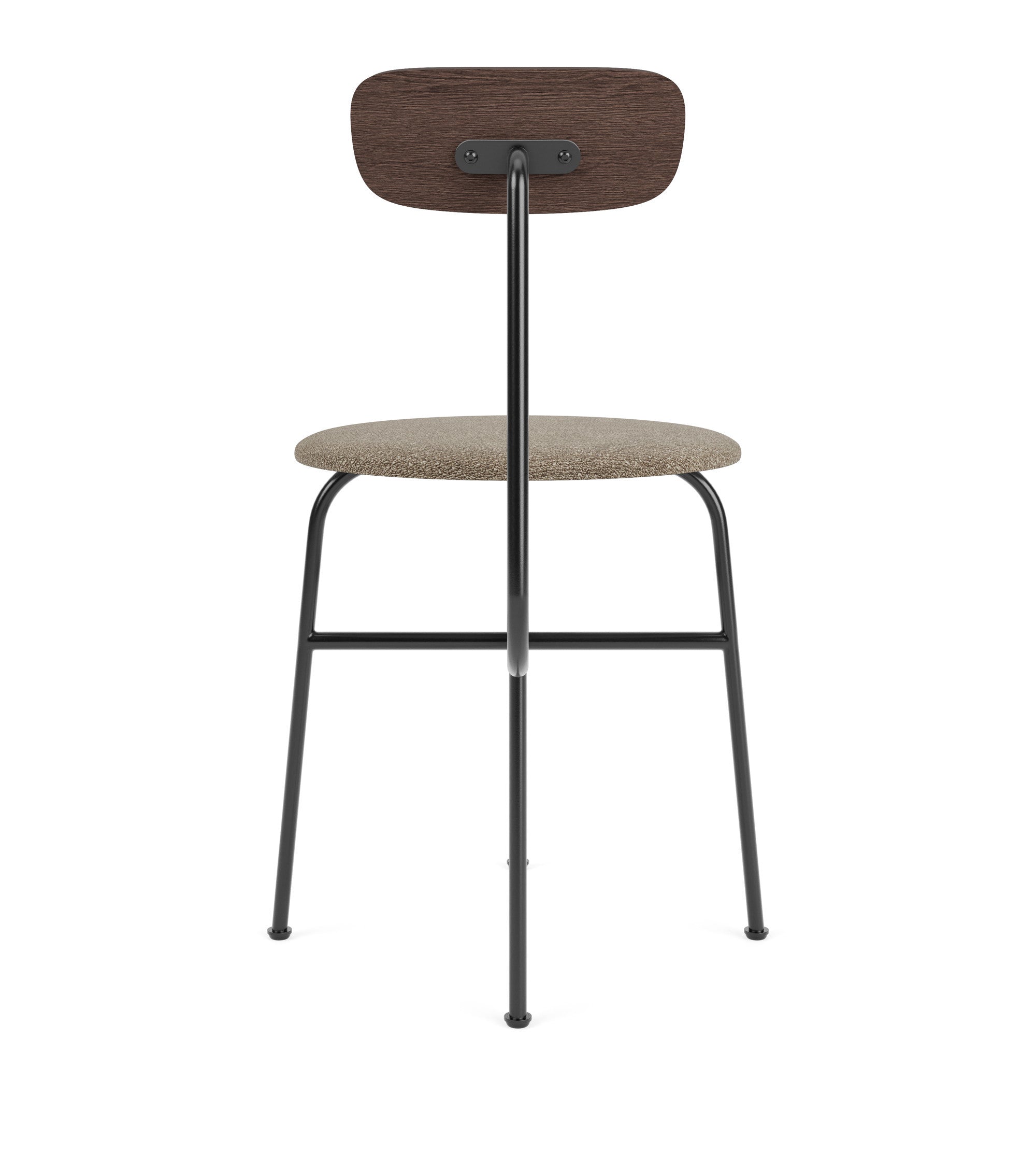 Stuhl AFTEROOM dunkles Eichenfurnier mit beige gepolstertem Sitz