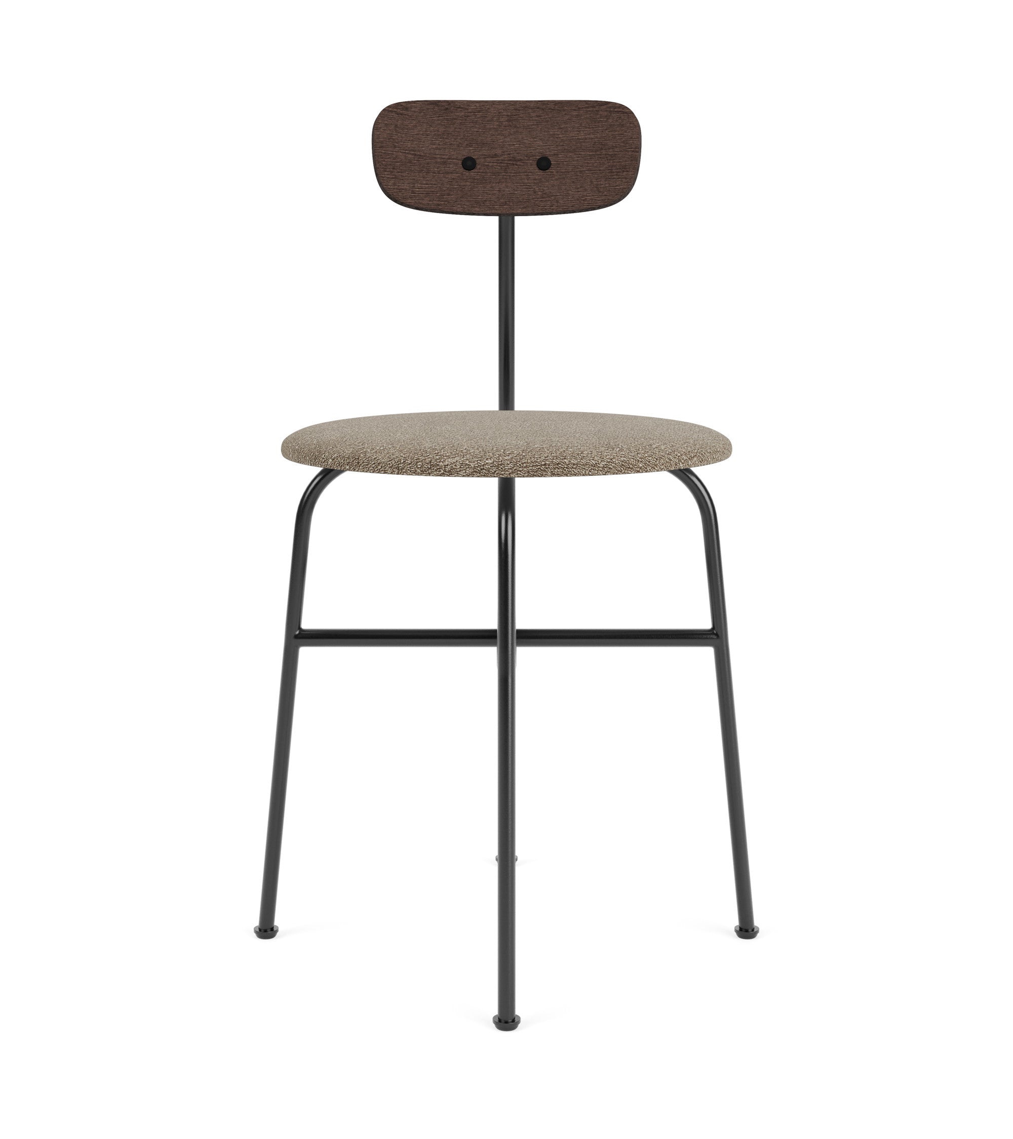Stuhl AFTEROOM dunkles Eichenfurnier mit beige gepolstertem Sitz