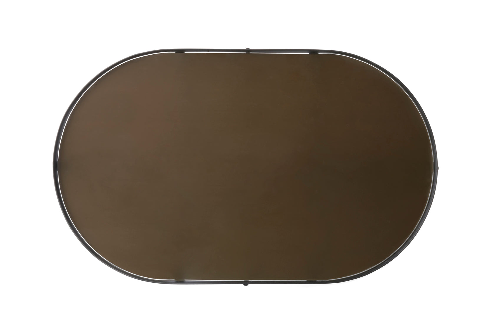 Couchtisch NONO braunes Glas mit schwarzem Gestell
