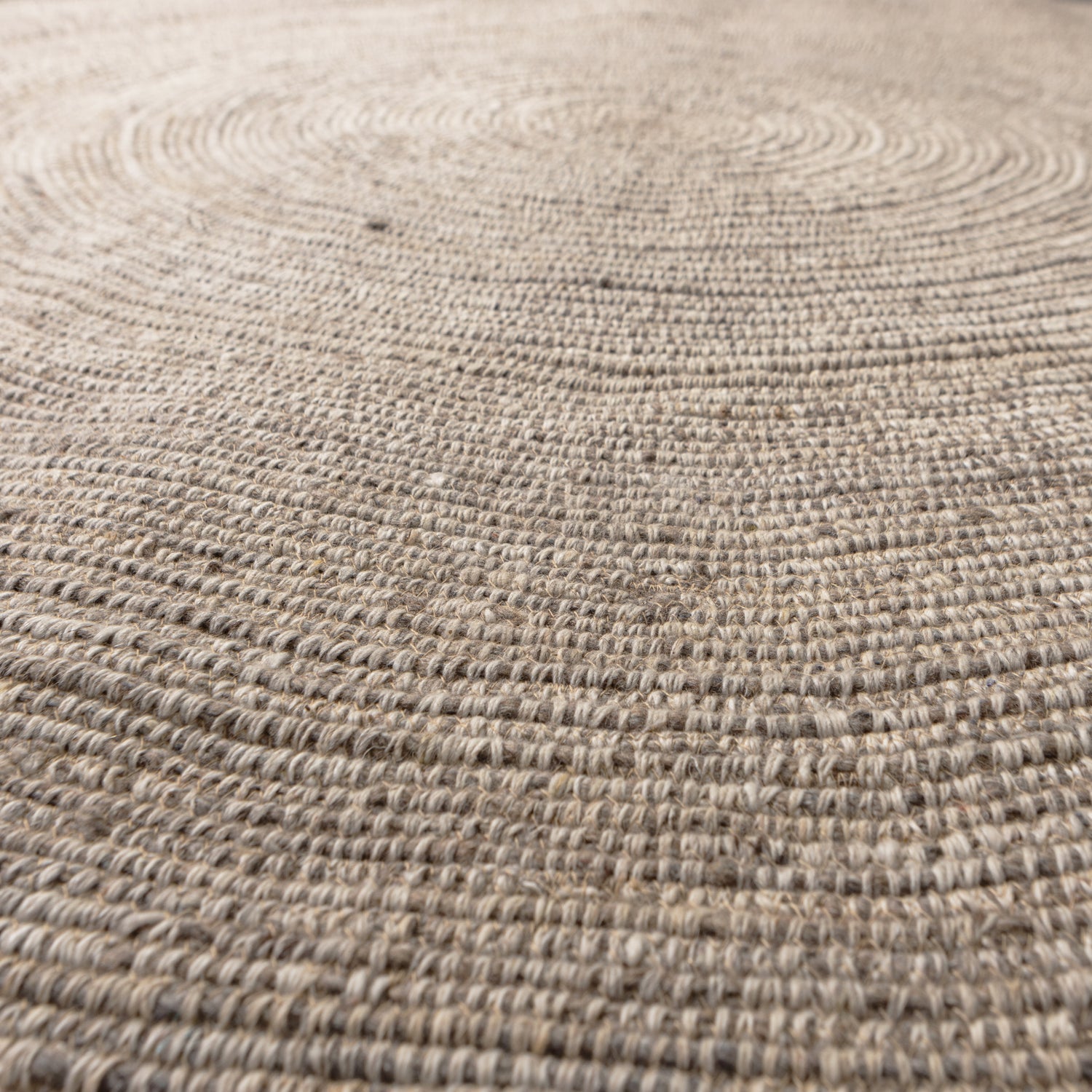 Round rug beige utopia