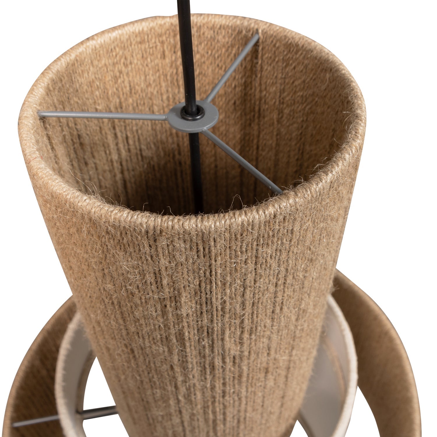 Peeling Lamp Pelle Beige Seil