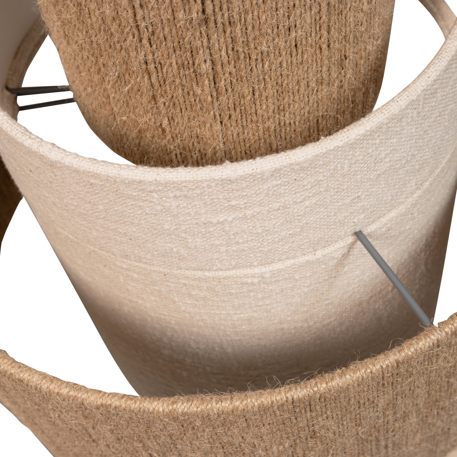 Peeling Lamp Pelle Beige Seil