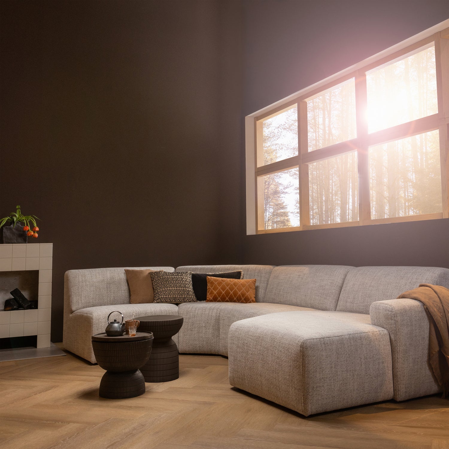 Samson Side Table dunkelbraun