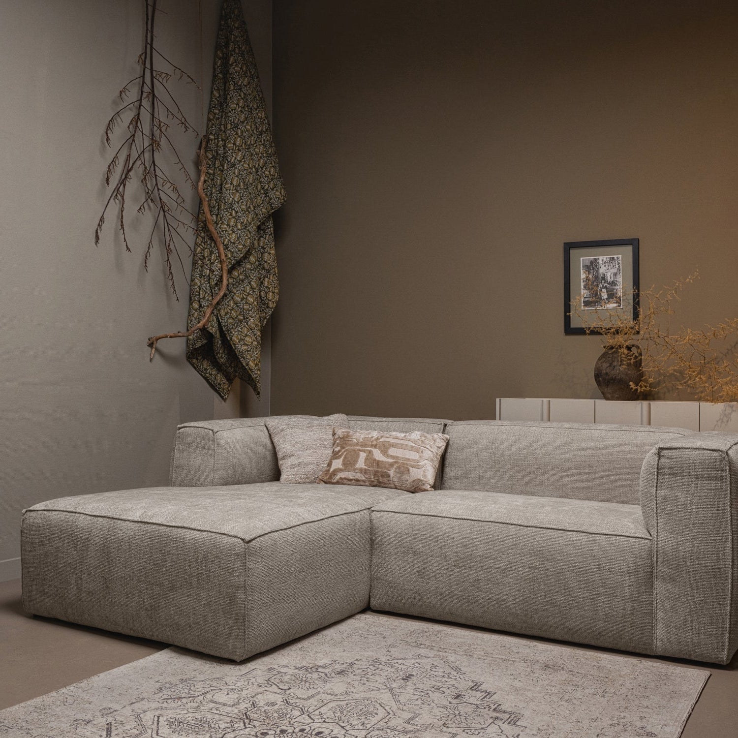 Left -hand corner Bean beige melange