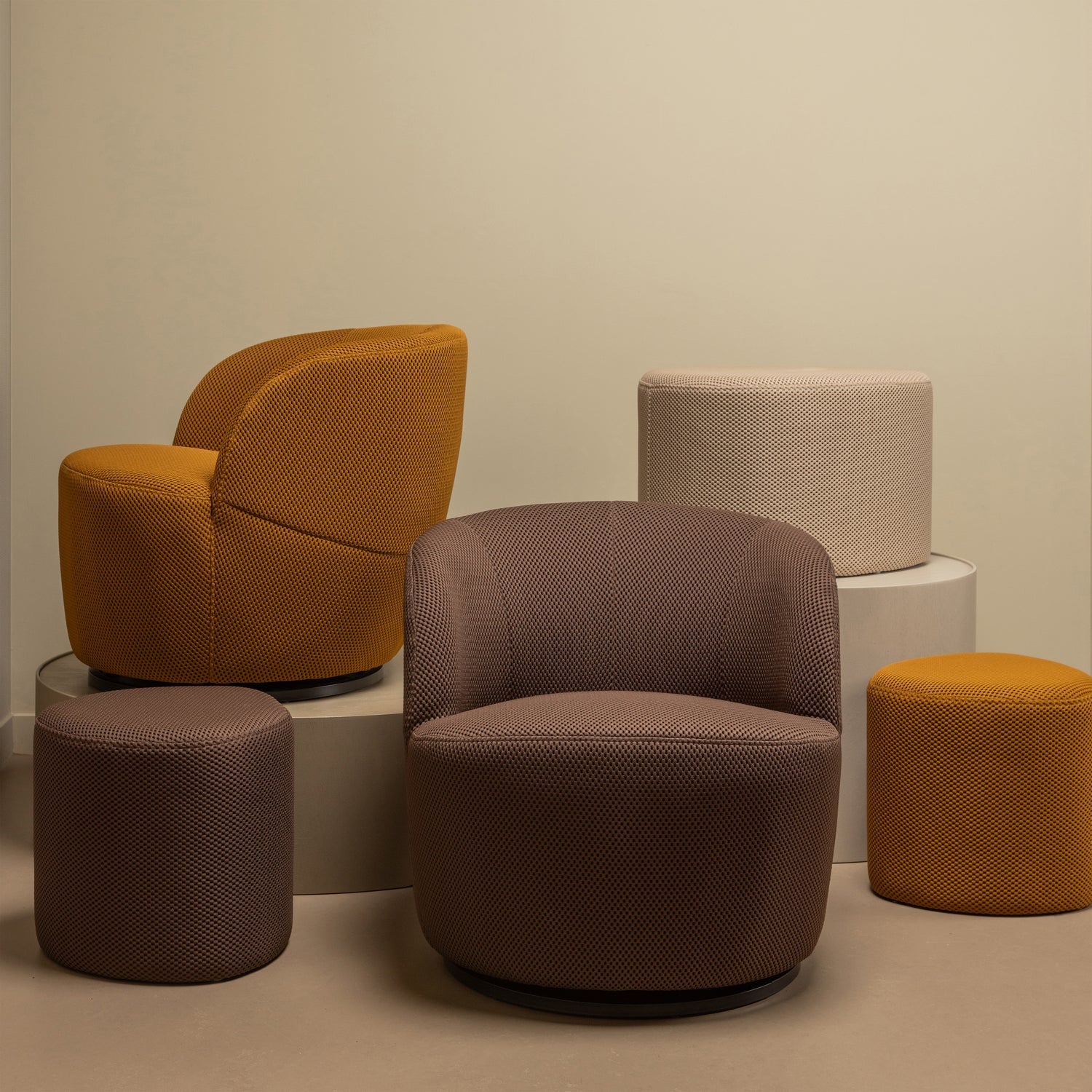 Pouf beige pool