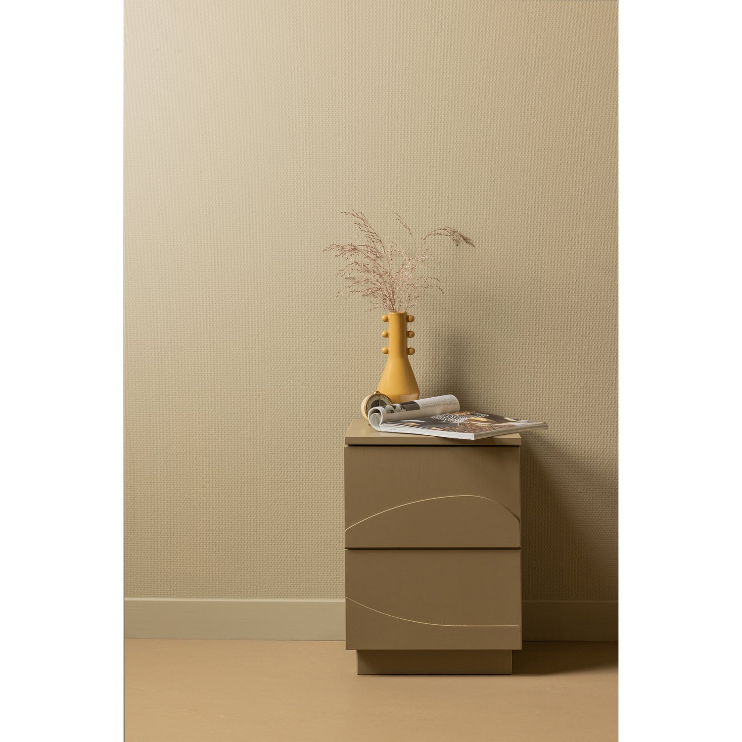 Teo gray bedside table