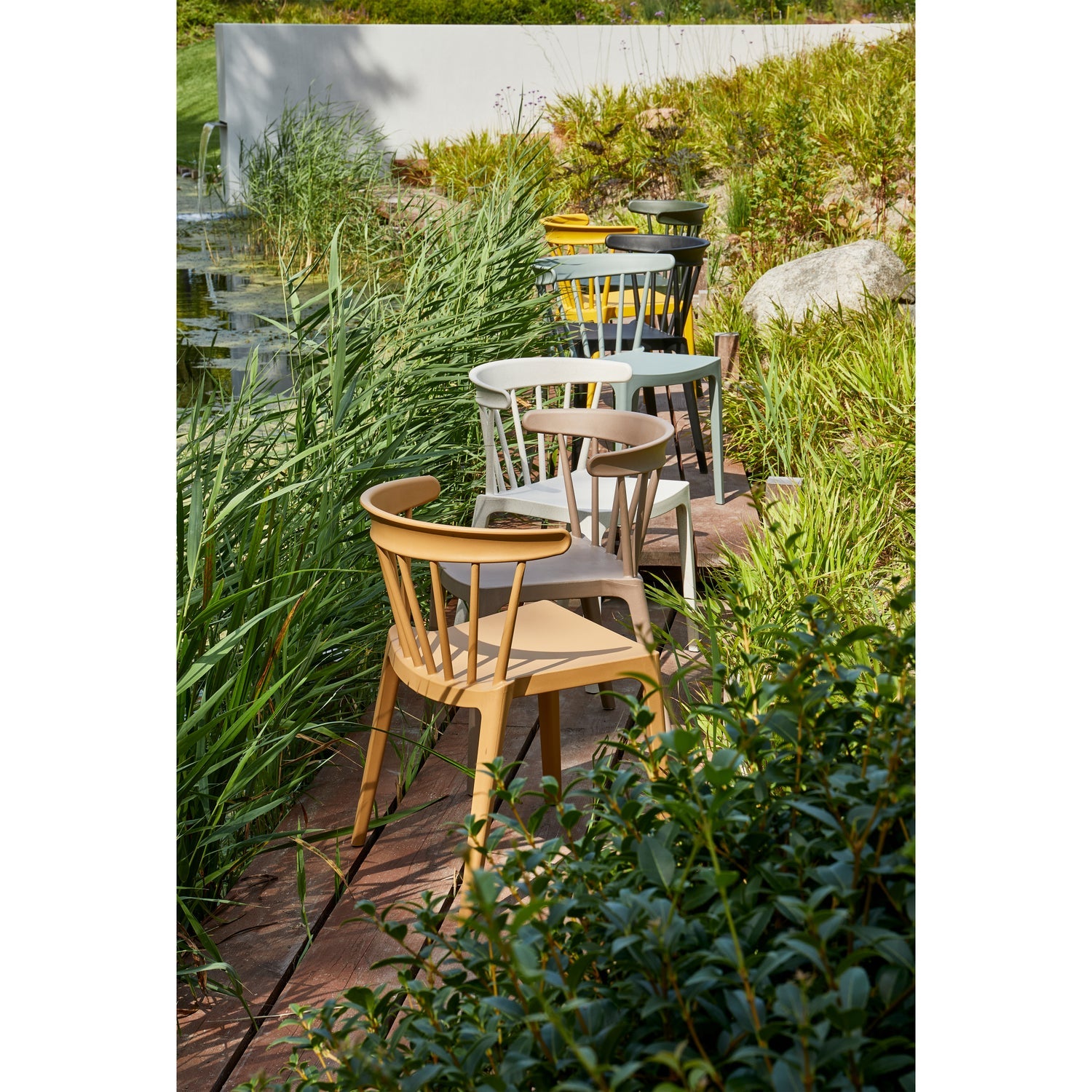 Gartenstuhl glückselte Weiß