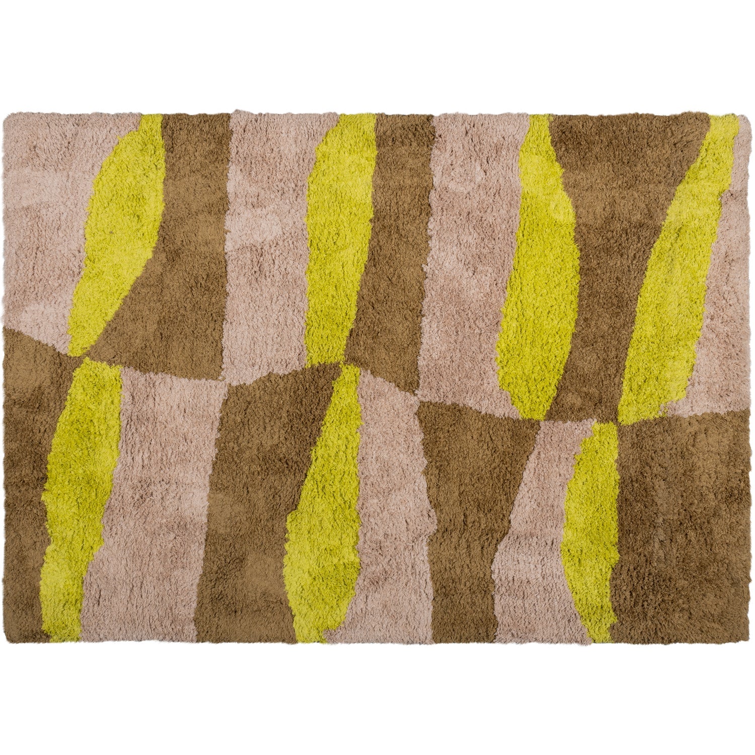 Teppich MUSA beige mit Limette