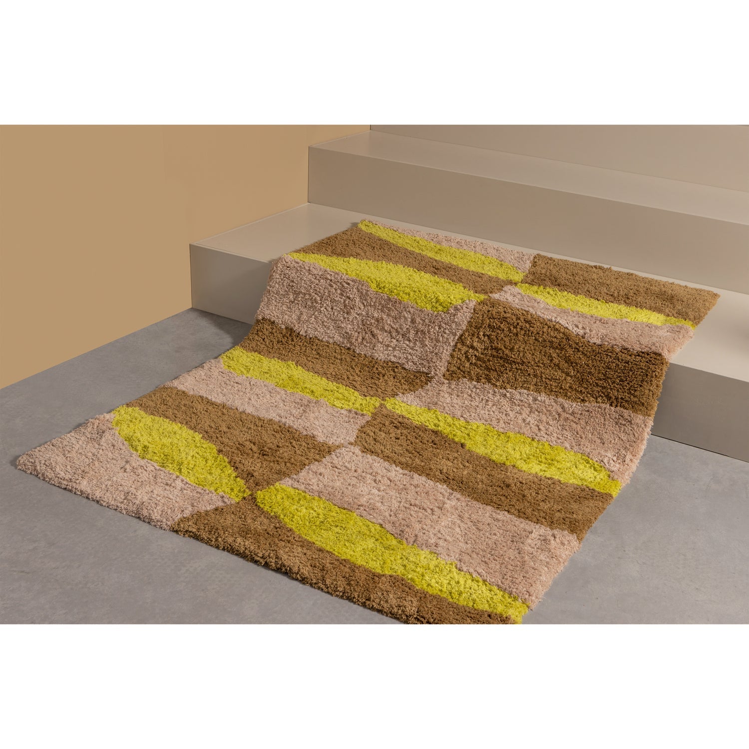 Teppich MUSA beige mit Limette