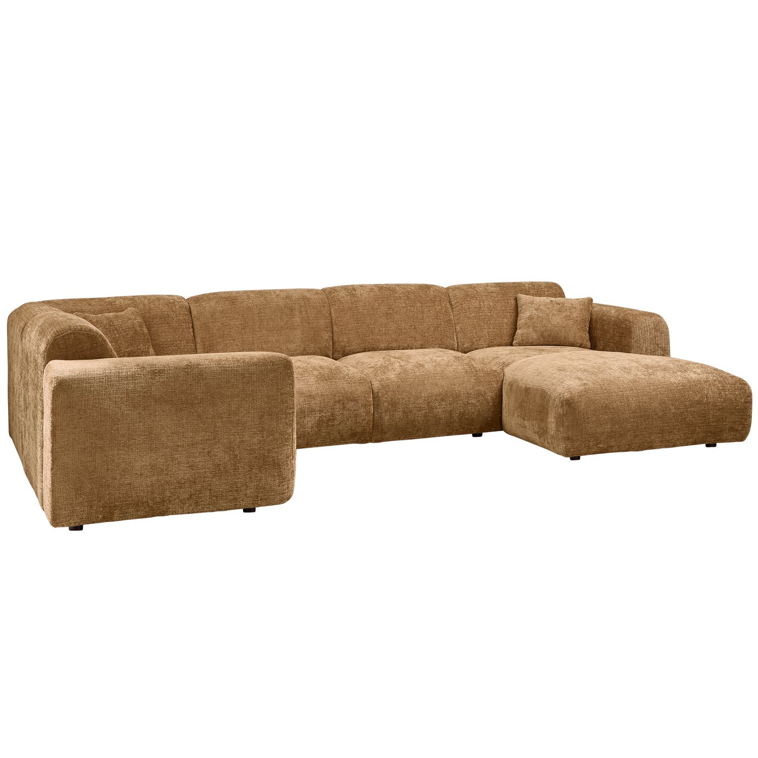 Left-facing panoramic corner sofa CLOUD honey