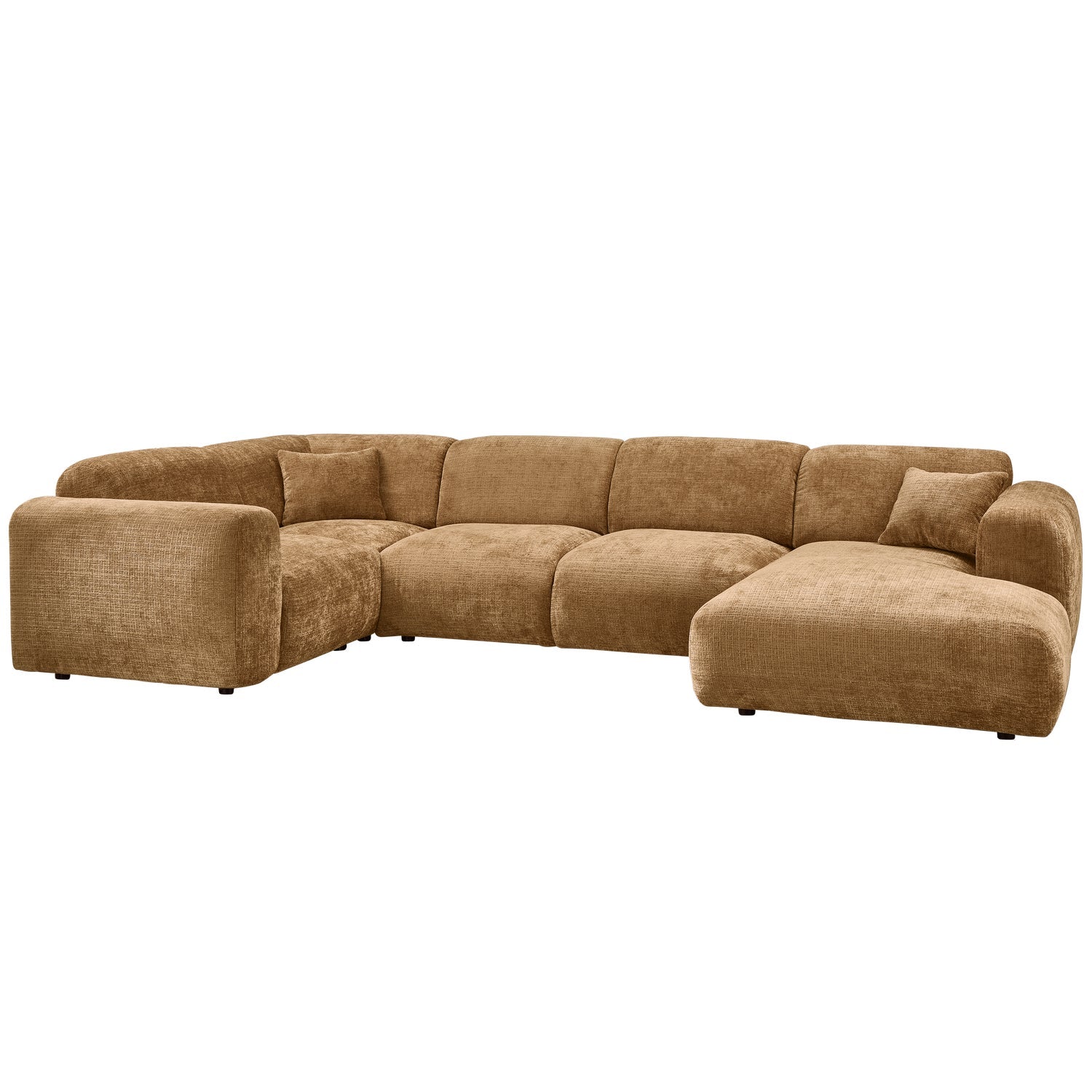 Left-facing panoramic corner sofa CLOUD honey