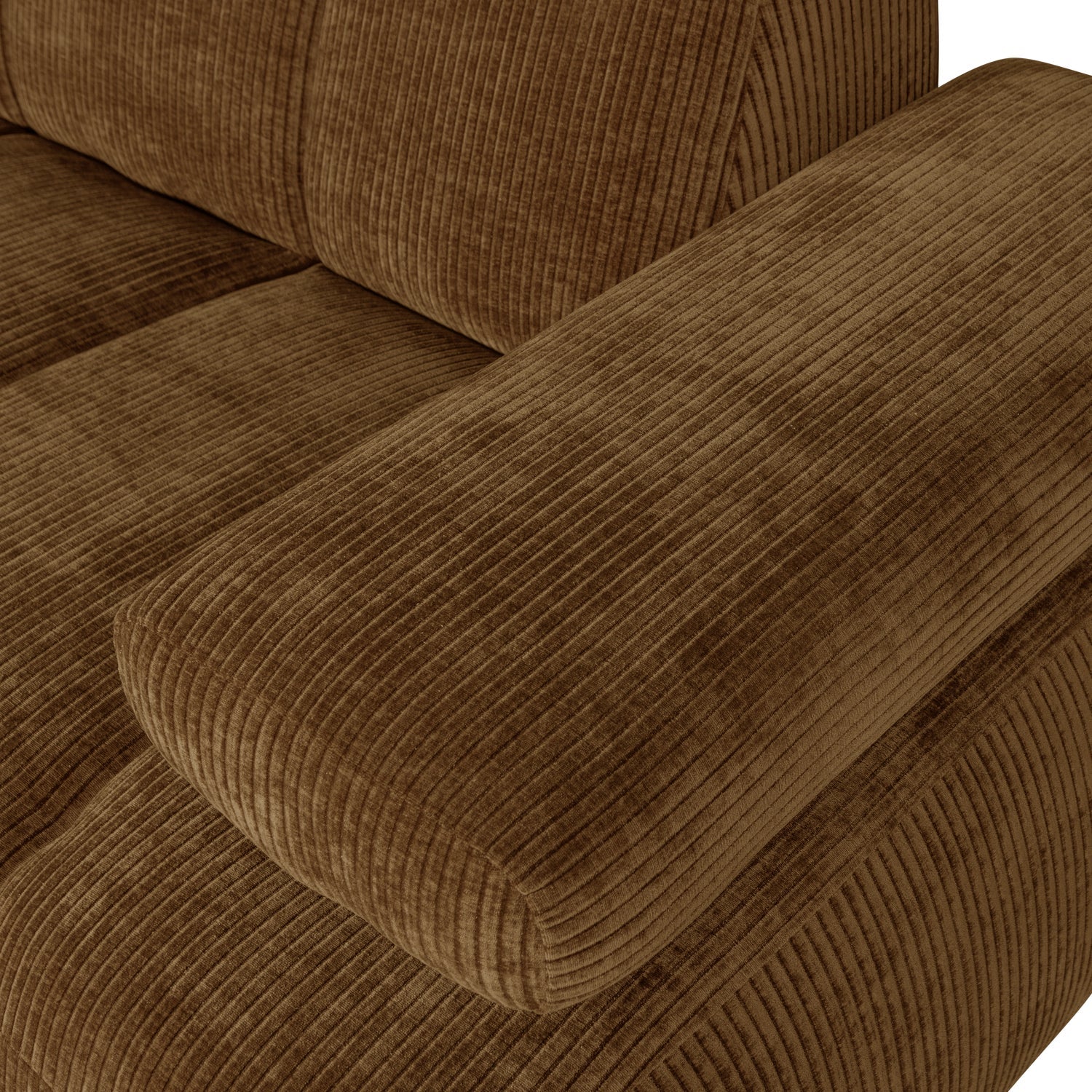 MOJO modular sofa - 1.5-seater right-hand element dark honey corduroy