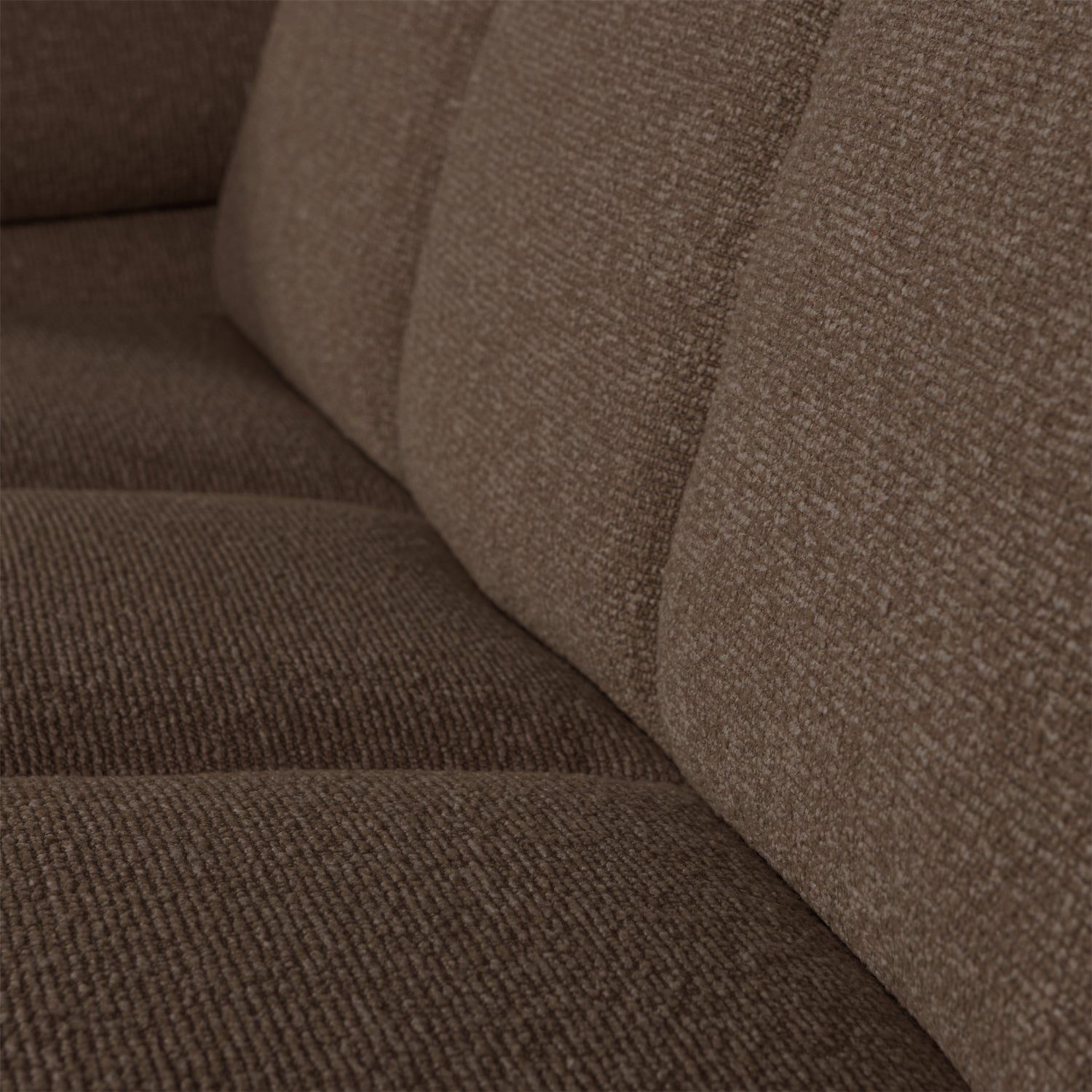 MOJO modular sofa - left-sided 2-seater dark brown bouclé element