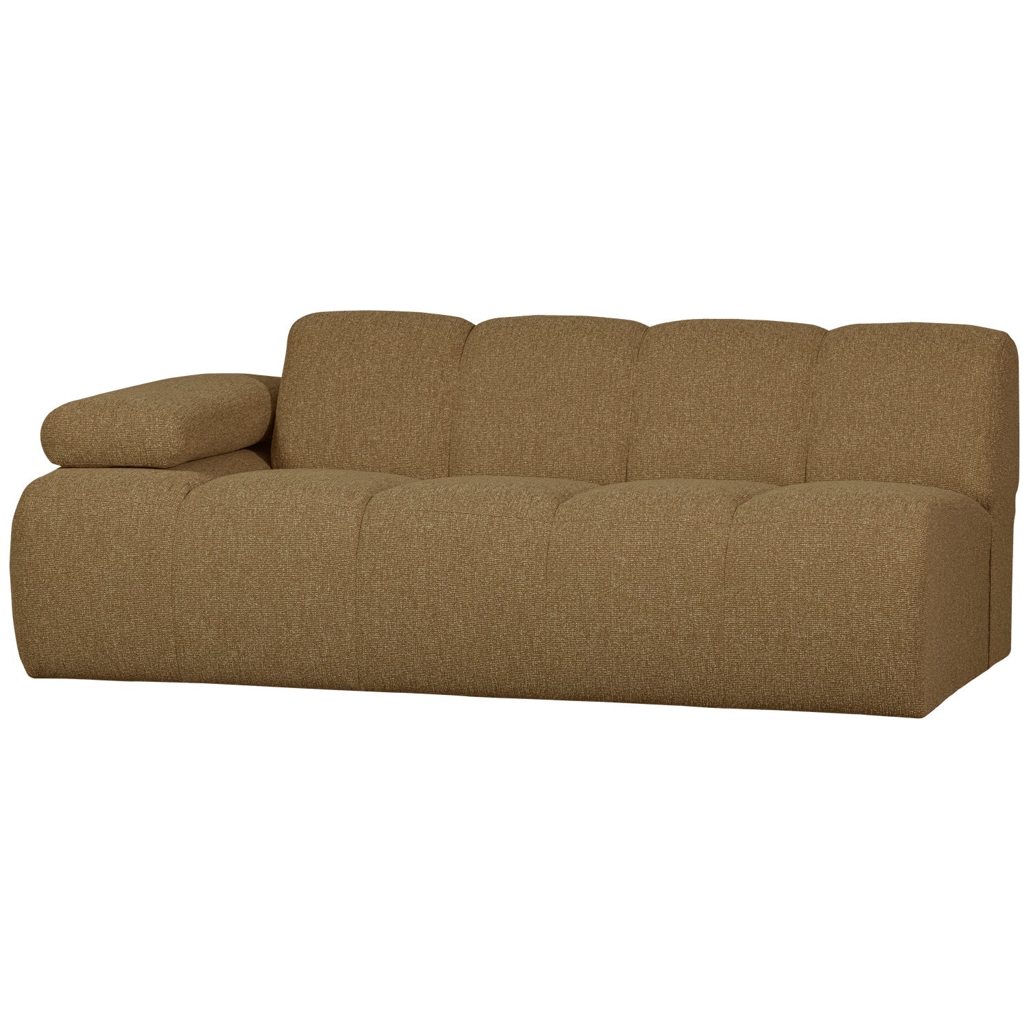 MOJO modular sofa - left-sided 2-seater dark honey bouclé element