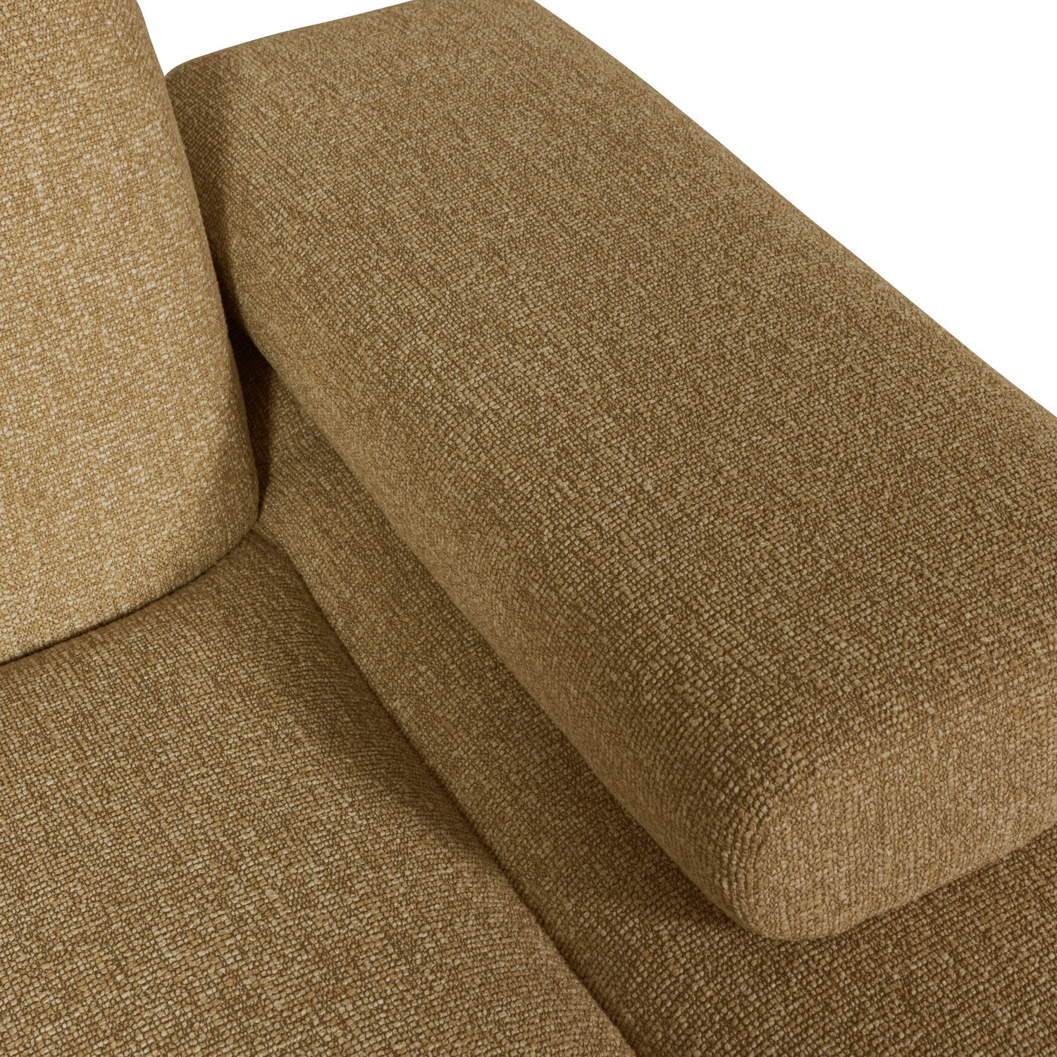 MOJO modular sofa - right-facing chaise longue dark honey bouclé