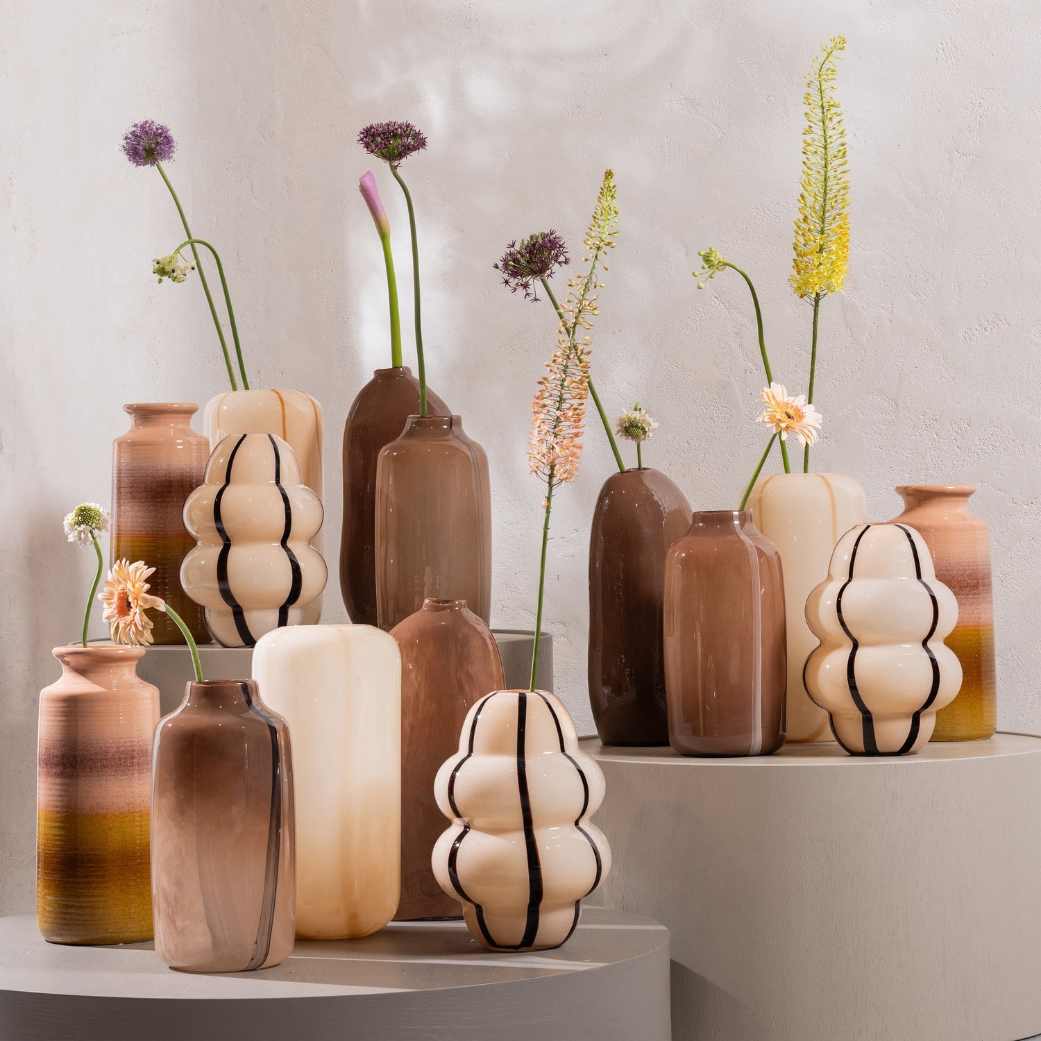 Vase SAHIL braunes Glas
