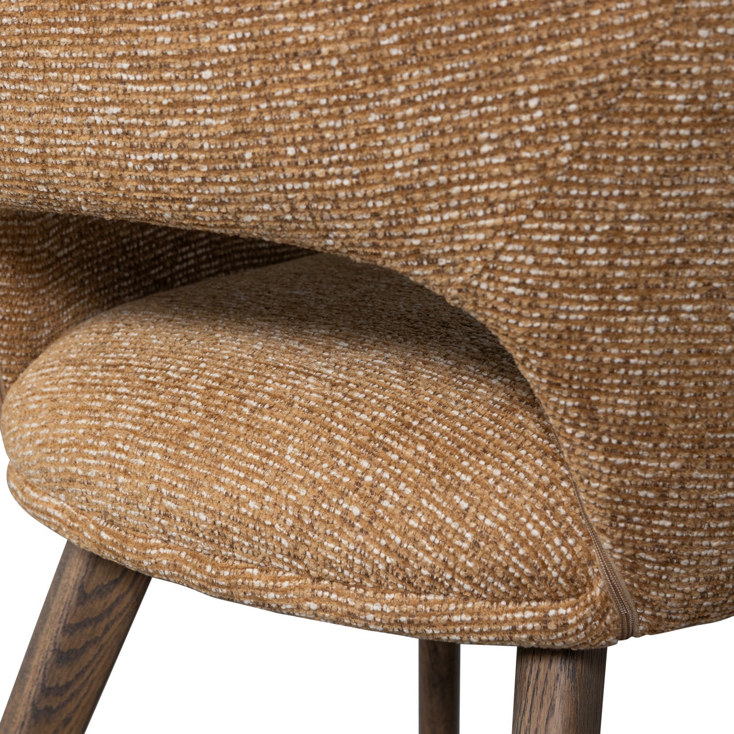 MURAT Chair brown with dark brown oak base