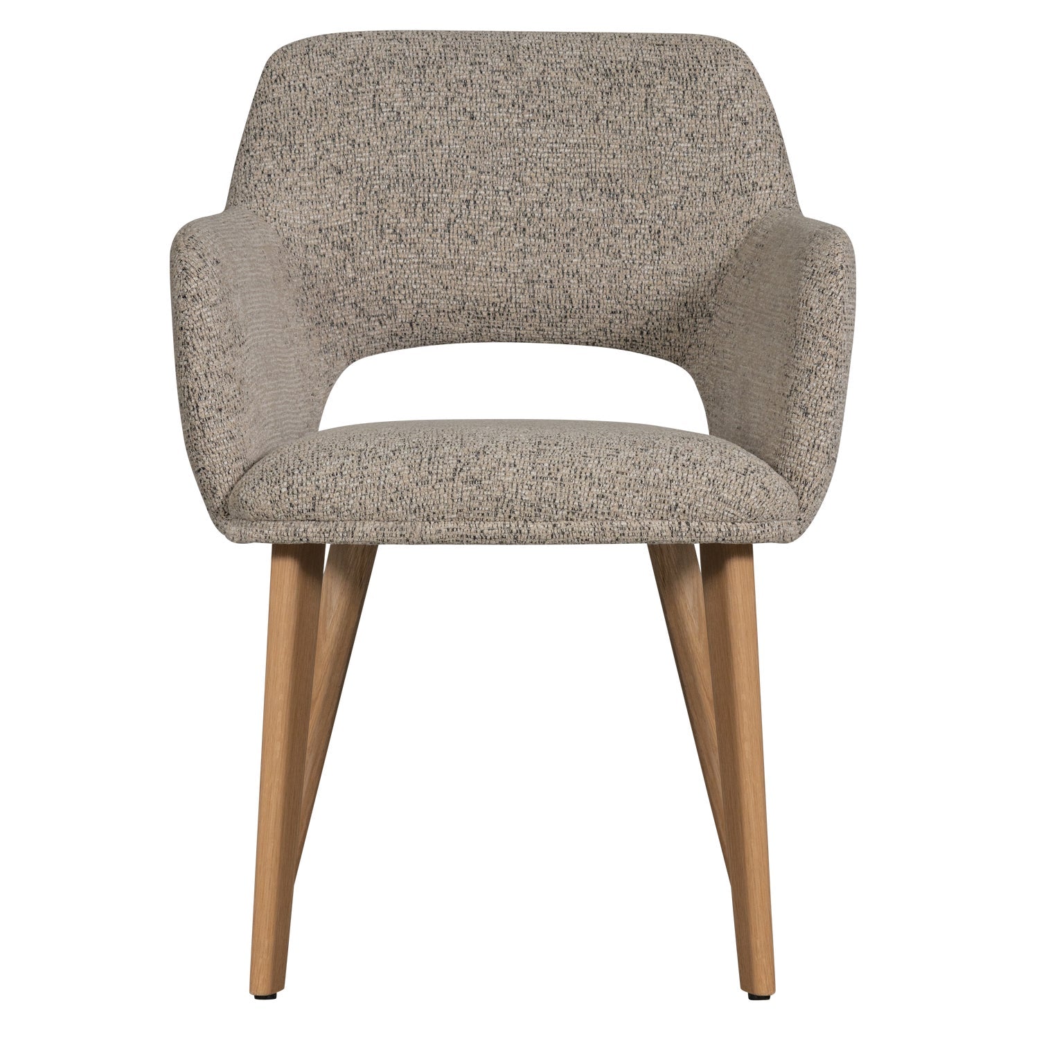 Stuhl MURAT grau-beige mit Eichenbasis