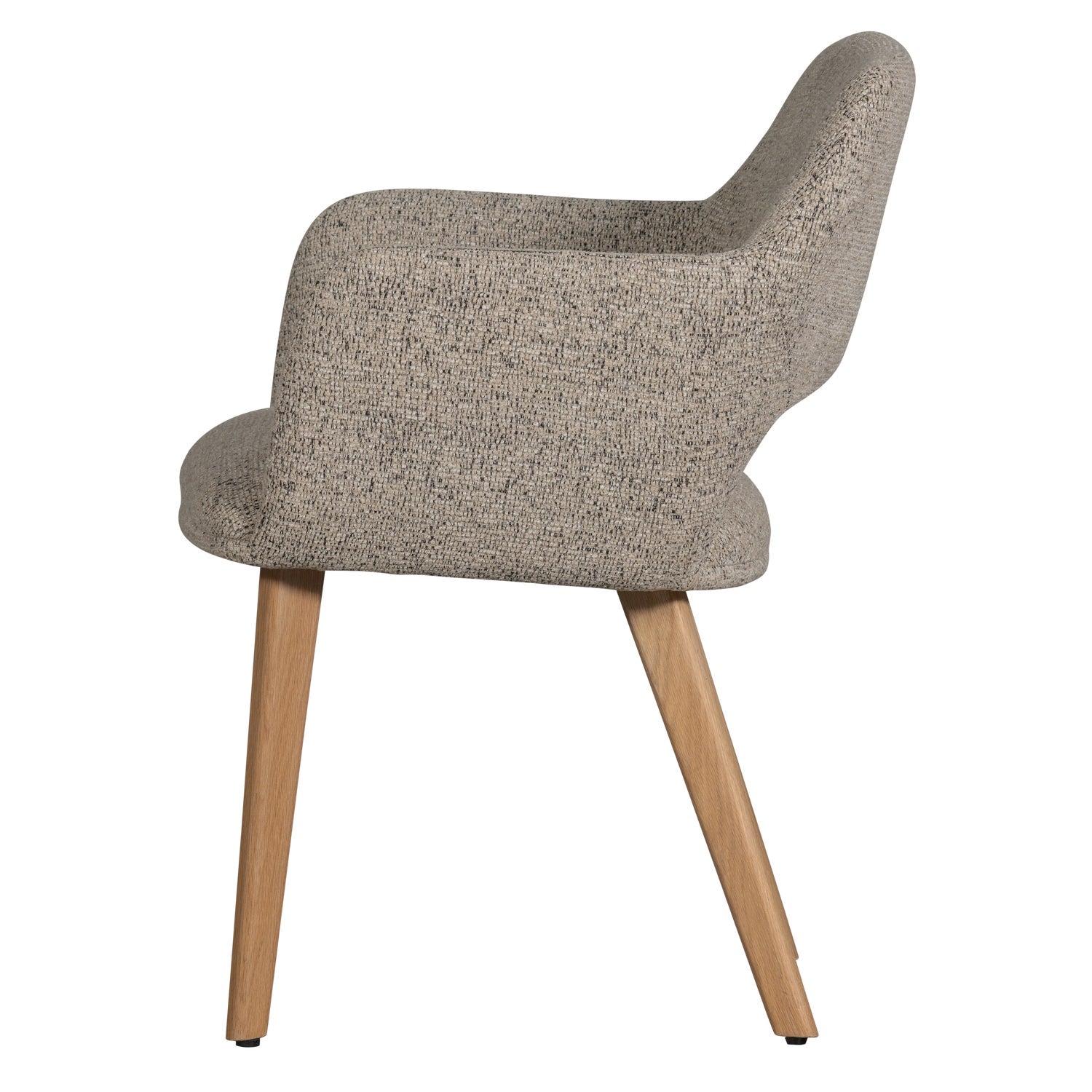 Stuhl MURAT grau-beige mit Eichenbasis