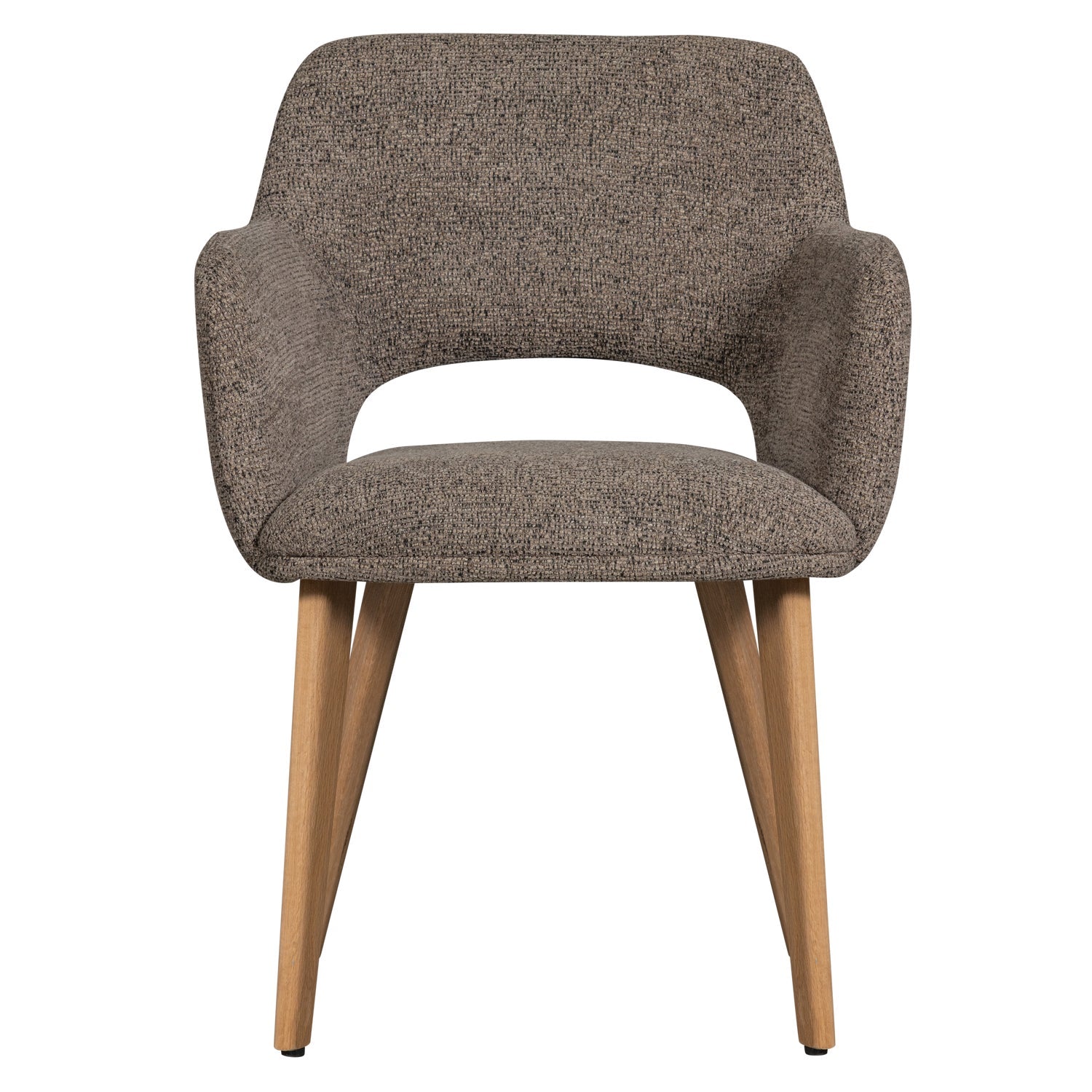 Sessel MURAT taupe mit Eichenbasis