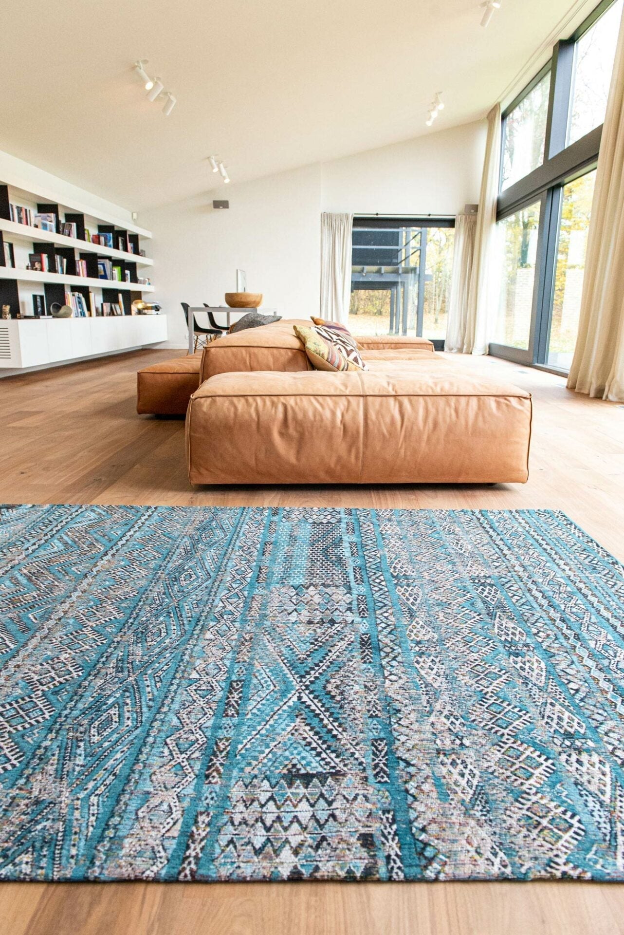 Kilimi Zemmuri Blue Blue Teppich Blau