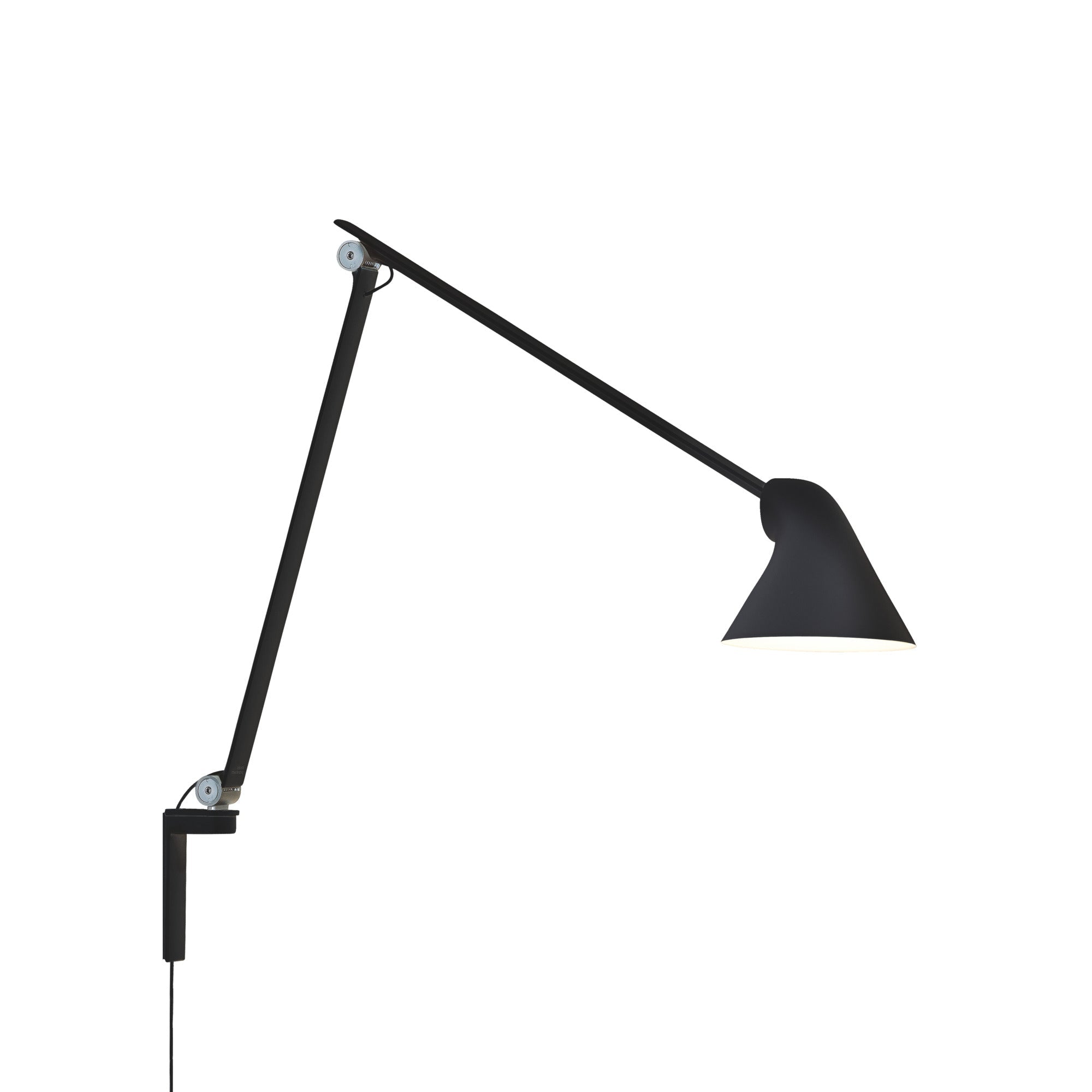 Adjustable wall lamp with arm NJP black