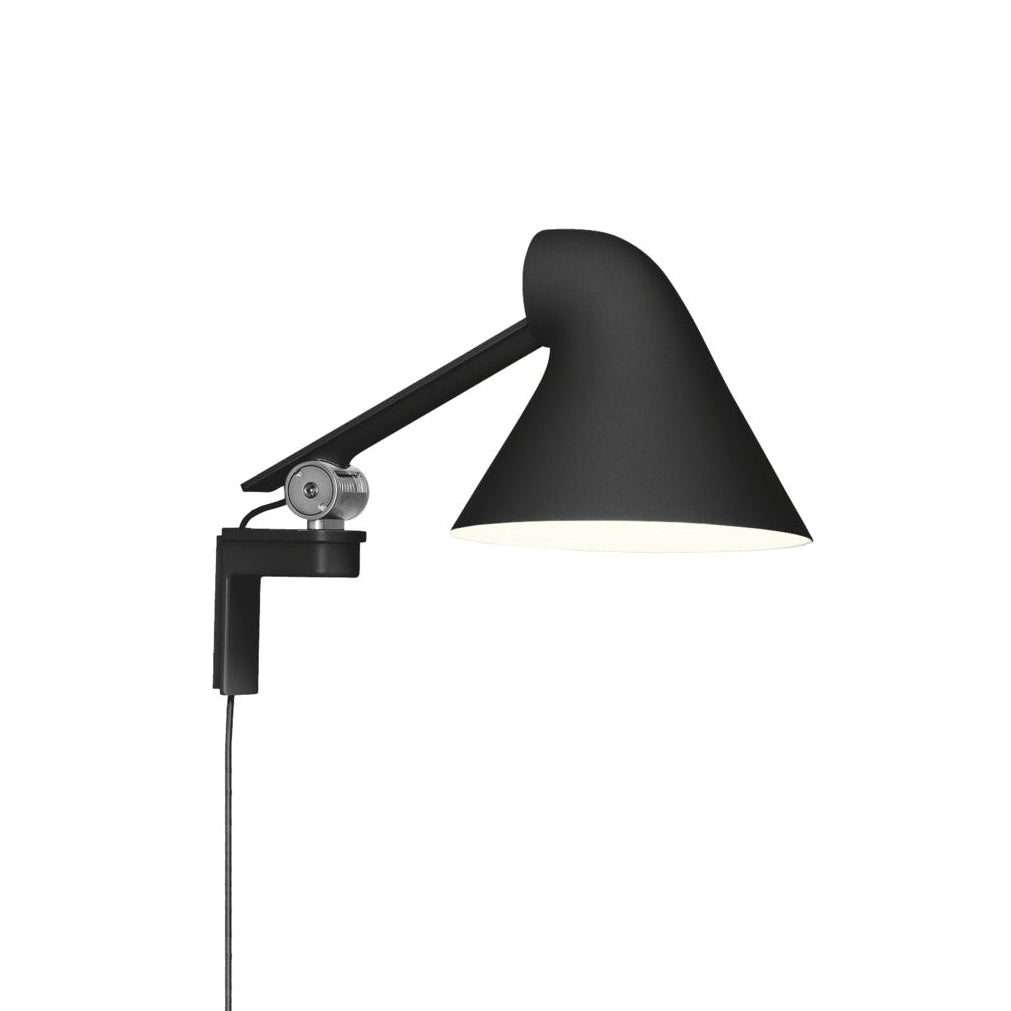 Adjustable wall lamp with arm NJP black