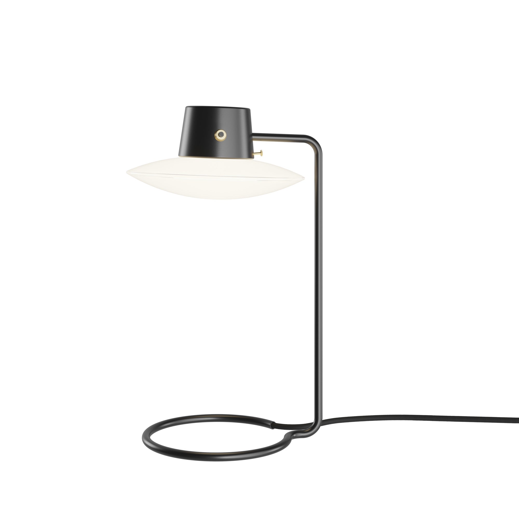 Lampa stołowa AJ OXFORD czarny z białym wykończeniem