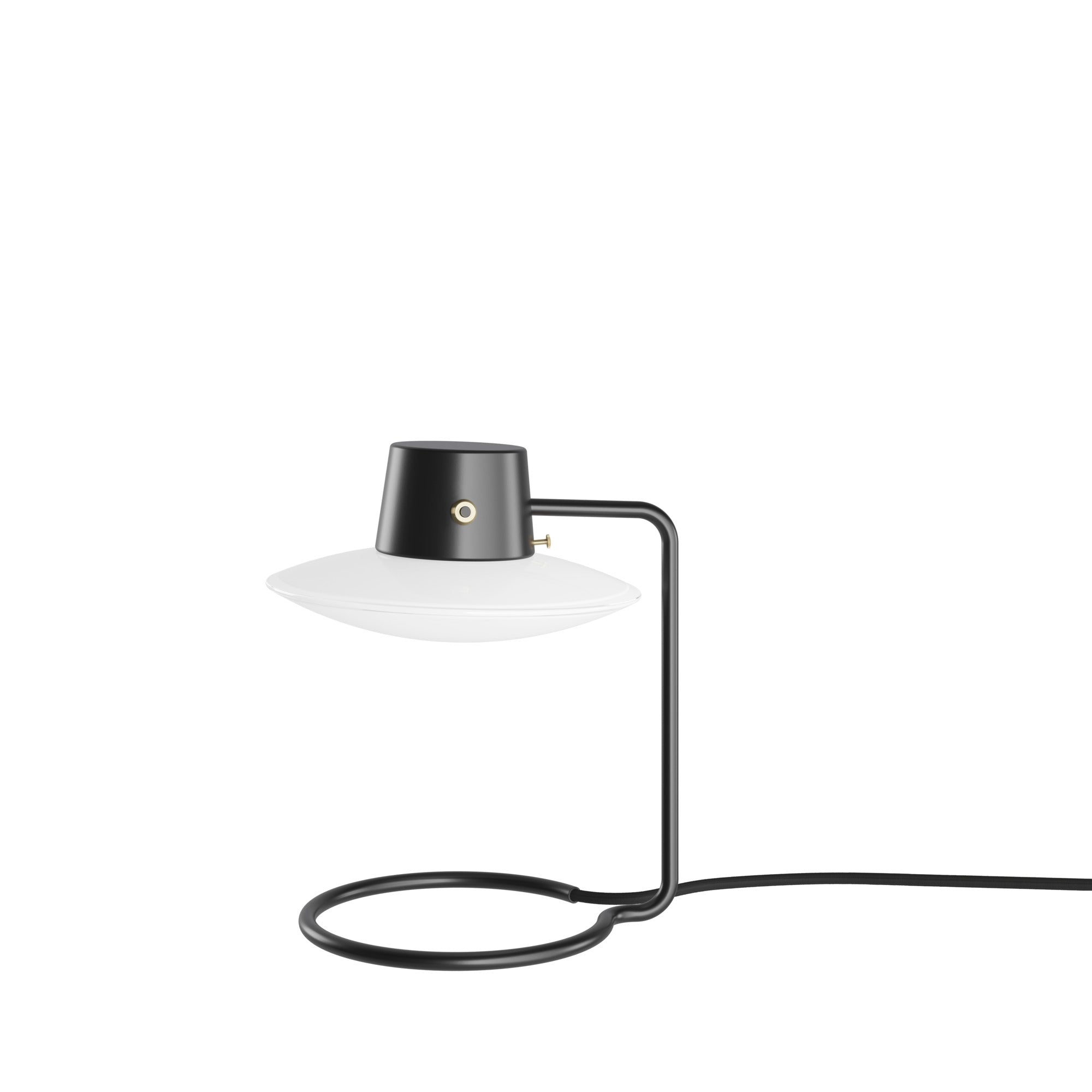 Lampa stołowa AJ OXFORD czarny z białym wykończeniem