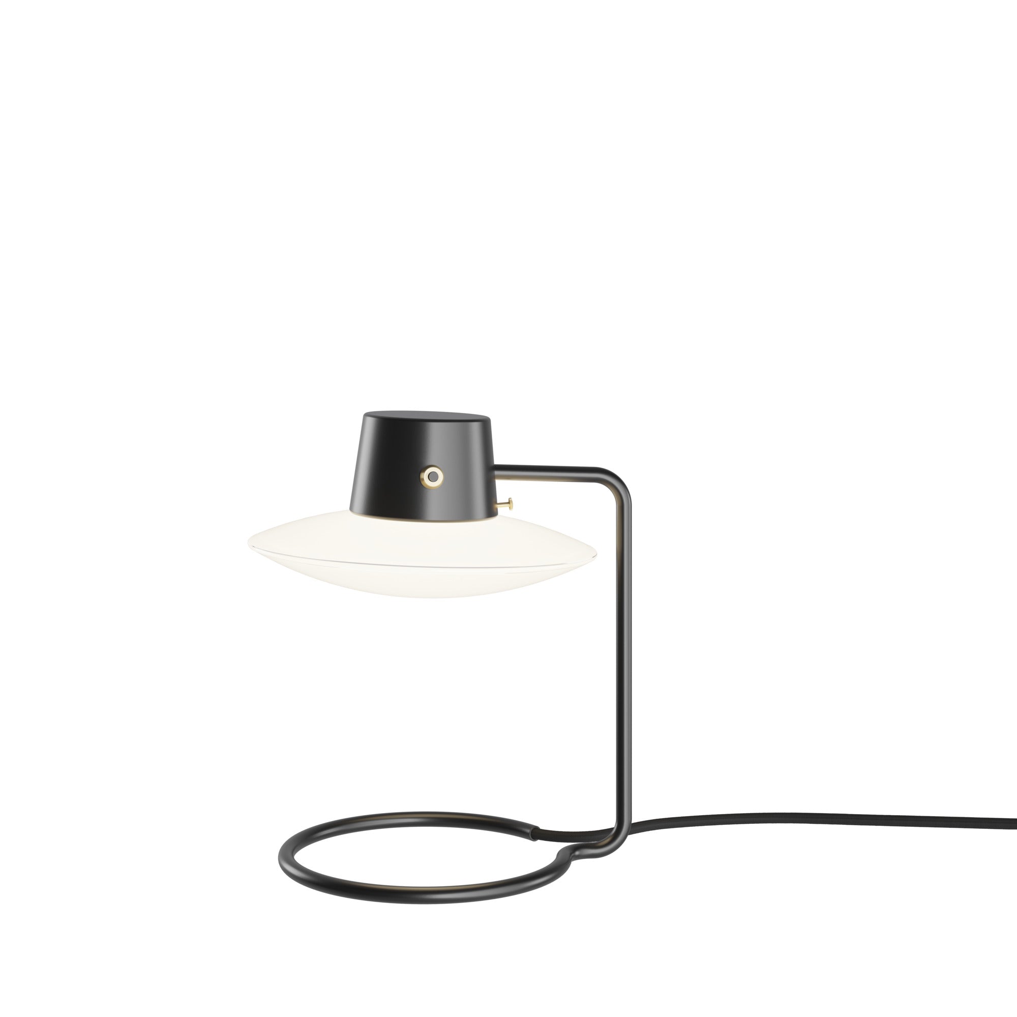 Lampa stołowa AJ OXFORD czarny z białym wykończeniem
