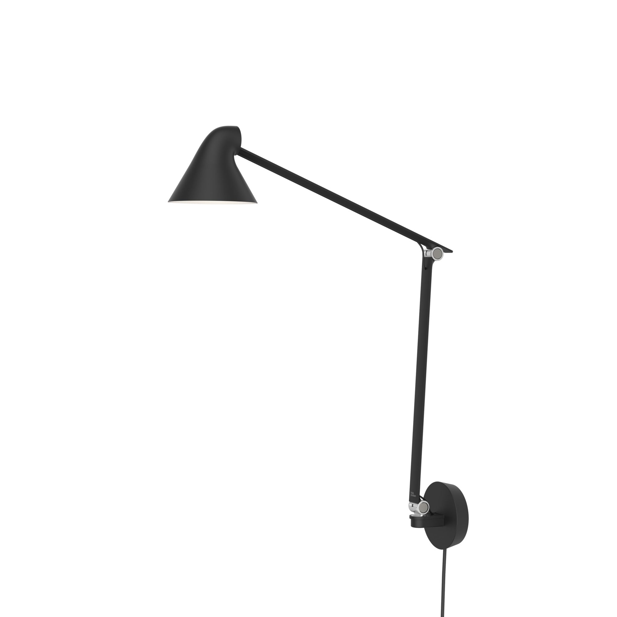 Adjustable wall lamp with arm NJP black
