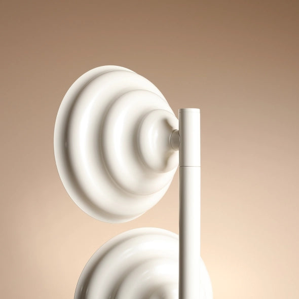 Floor lamp with regulation of shades cream wave